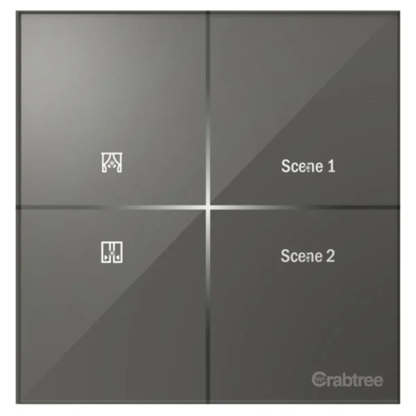 1 Curtain Controller and 2 scene I Sense Grey